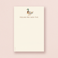 Feeling Productive — Cute Duck And Pencil Pun Notepad