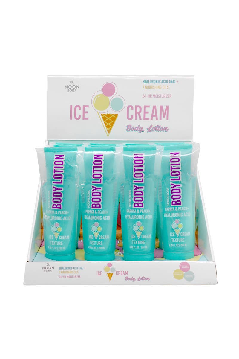 Noon Bora 52729 Papaya & Peach Ice Cream Body Lotion - 12 pc