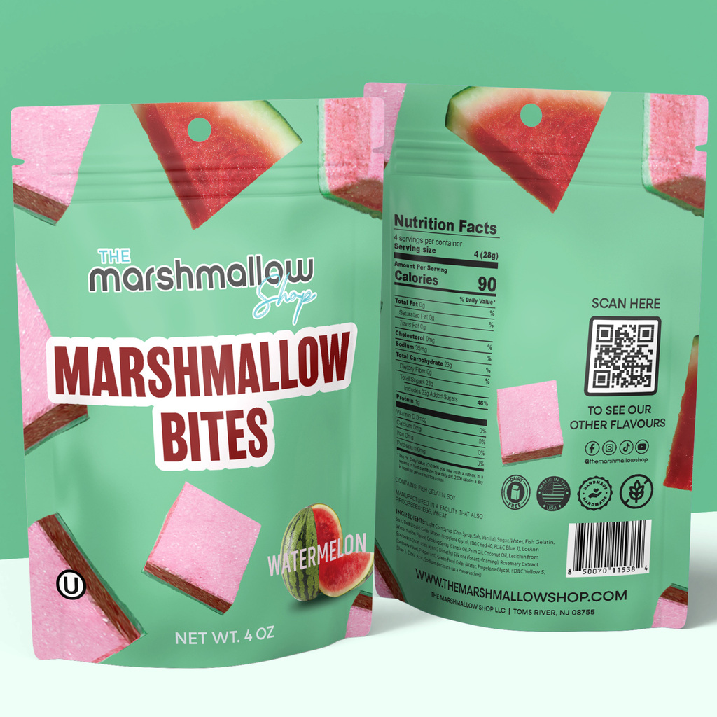 WATERMELON MARSHMALLOW BITES