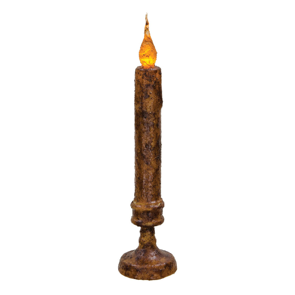 Burnt Mustard Twisty Candle Stick, 10"