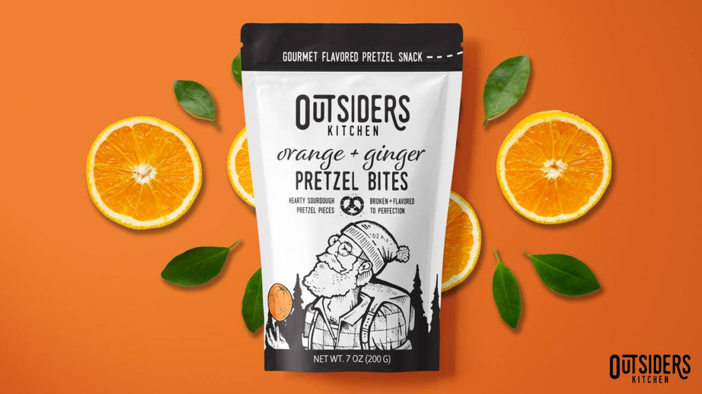 Orange + Ginger Sourdough Pretzel Bites Snack | Case of Six