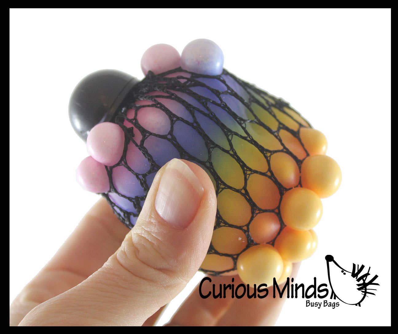 1 Rainbow Mesh Doh Filled Squeeze Balls - Doh - Ultra Squish