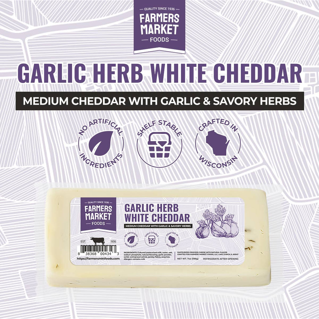 Garlic Herb White Cheddar 7oz (Shelf Stable) (12ct)