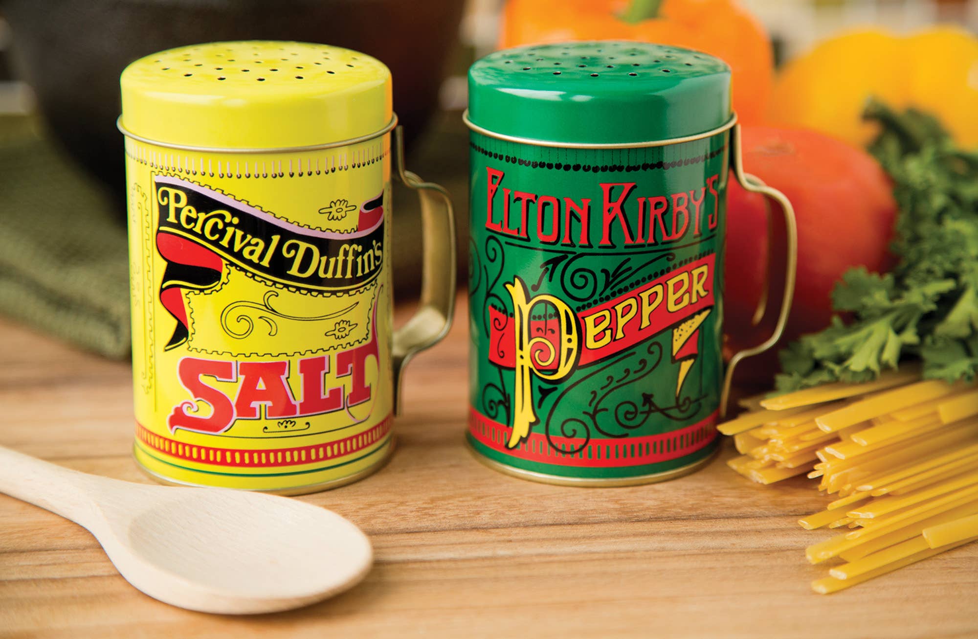 Fox Run Salt and Pepper Shaker Set, Nostalgic, 4"