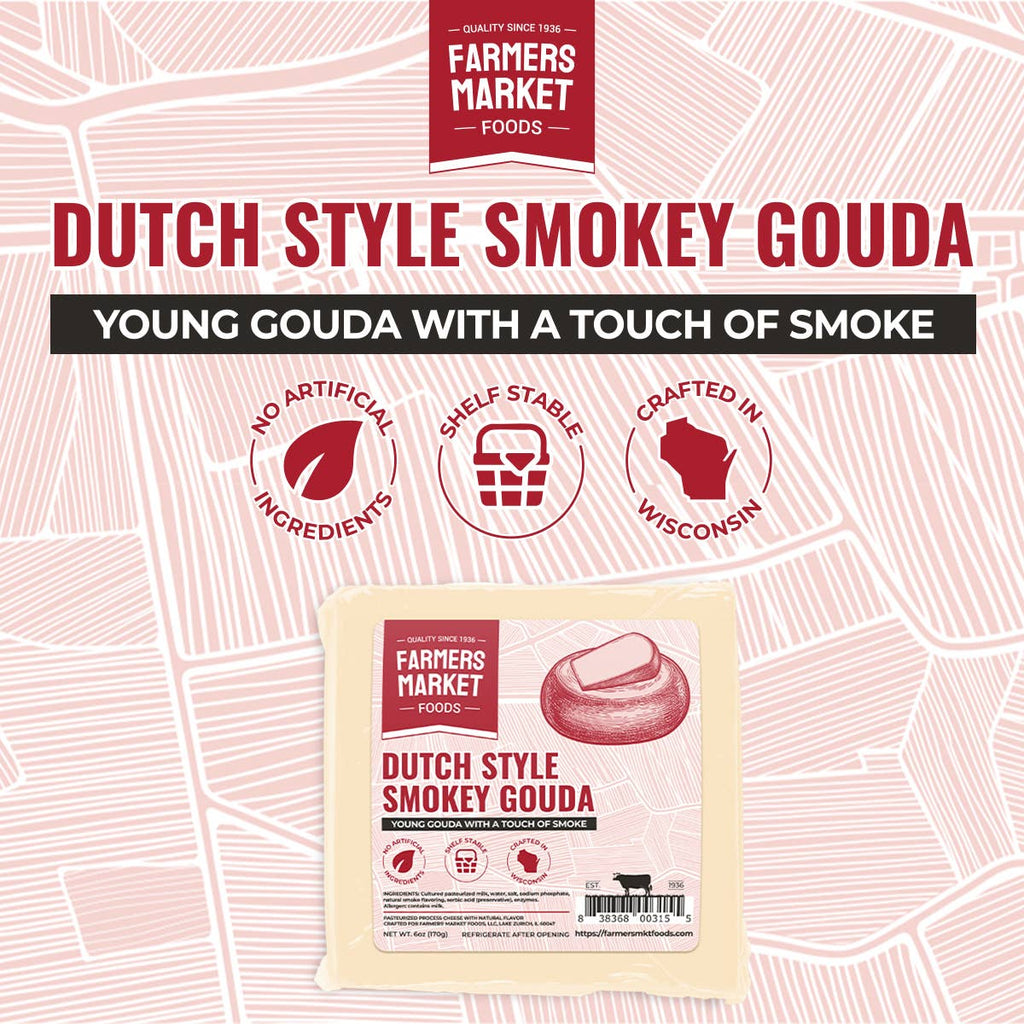 Dutch Style Smokey Gouda 6oz (Shelf Stable)