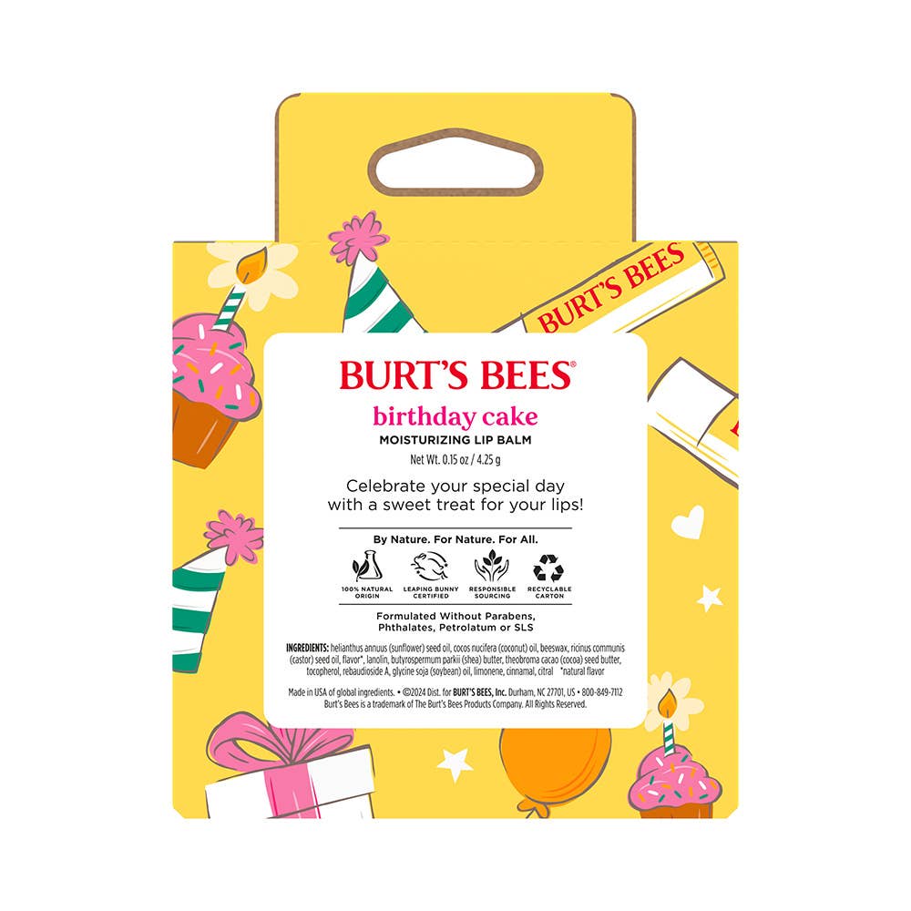 Birthday Cake Lip Balm + Gift Card Holder Blister Box