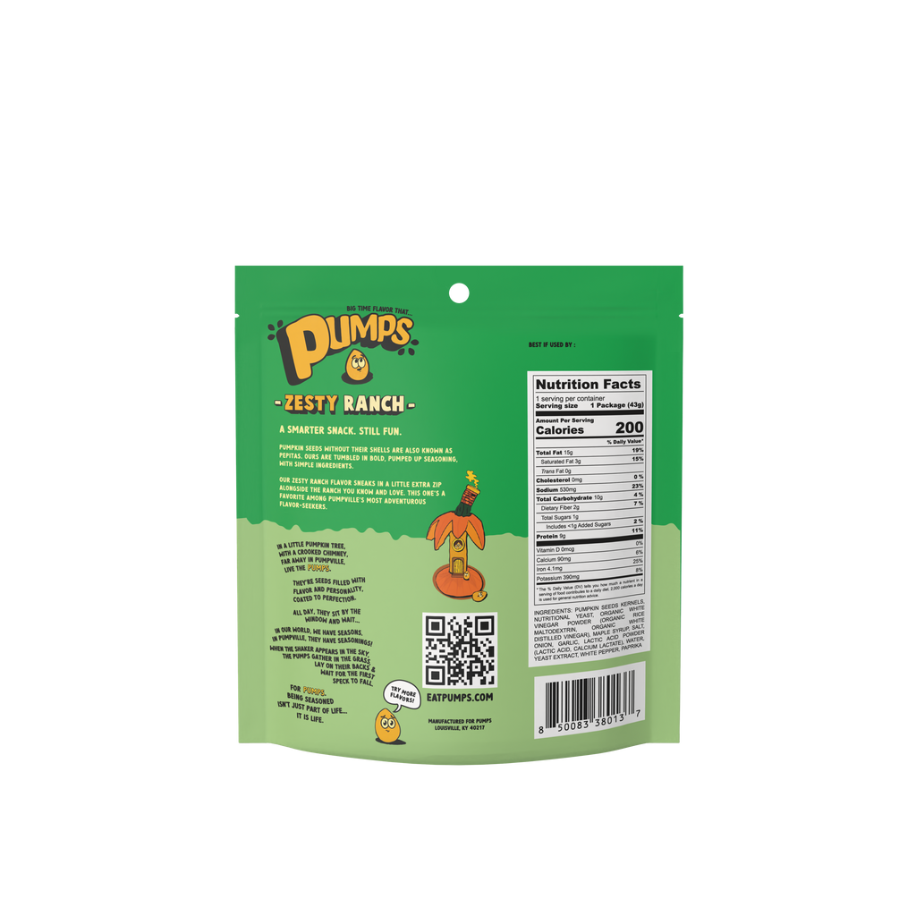 Pumps Toasted Pumpkin Seeds  - Zesty Ranch