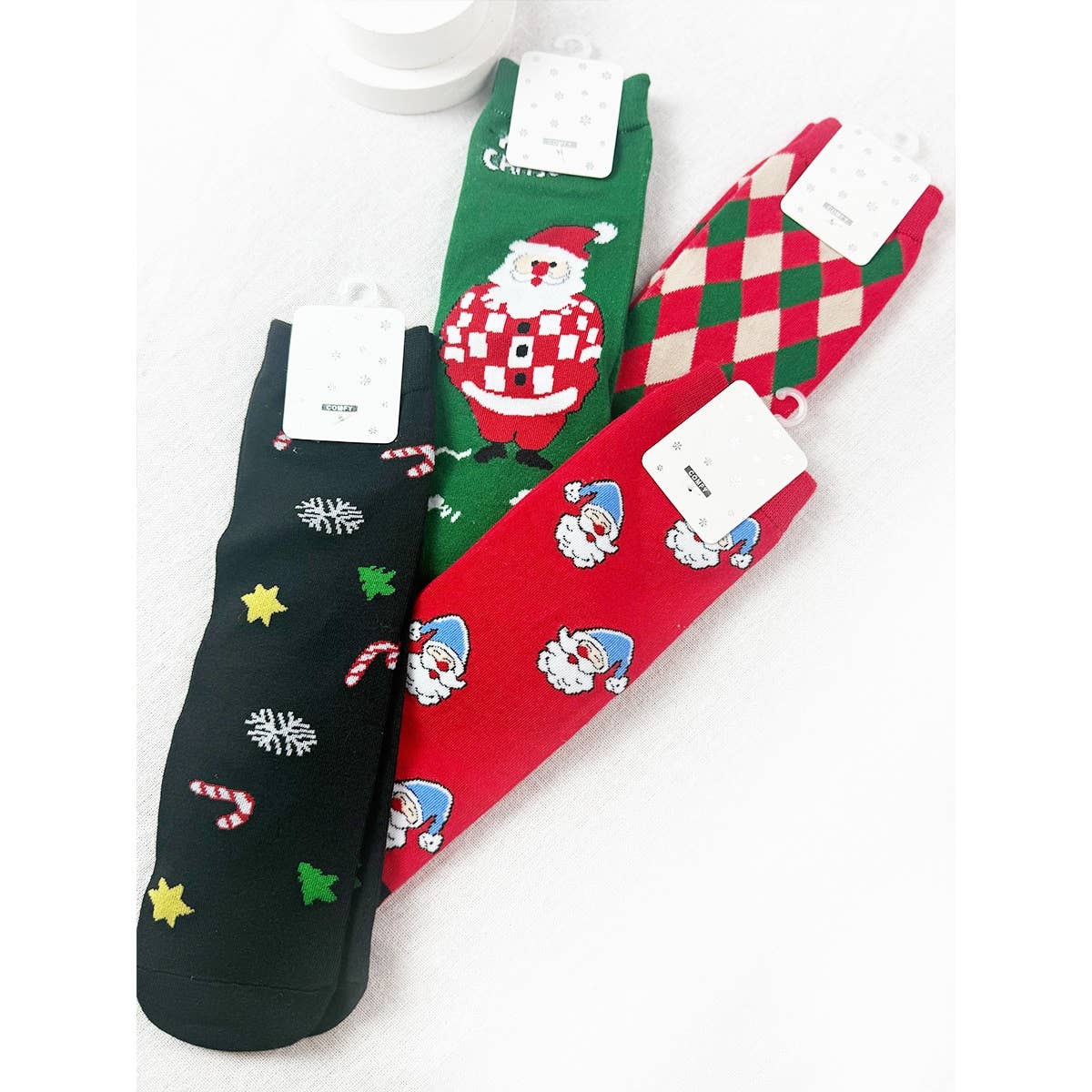 4 Kinds Assorted Christmas Theme Socks