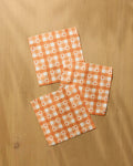 Pumpkin Check Dishcloth Set