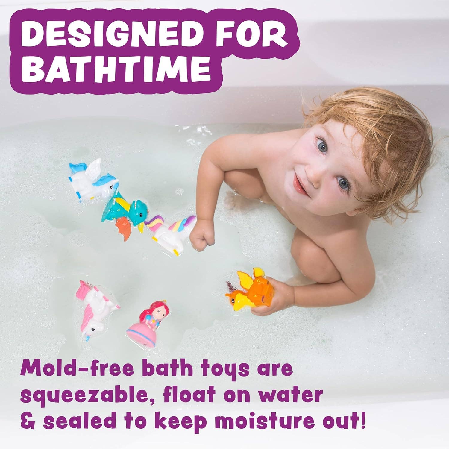 Tub Works® Fantasy™ Mold Free Bath Toys, 6 Pack