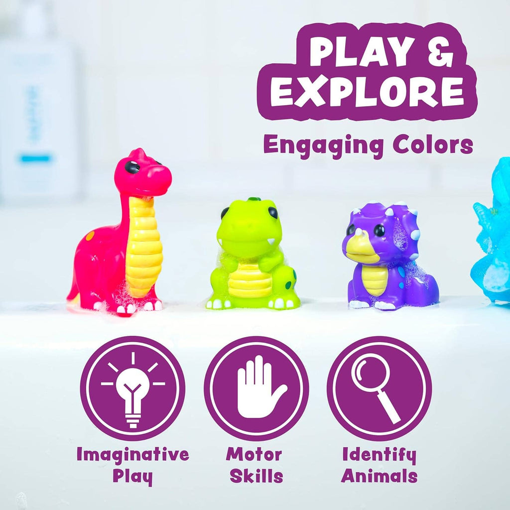 Tub Works® Dinosaur Mold Free Bath Toys, 6 Pack