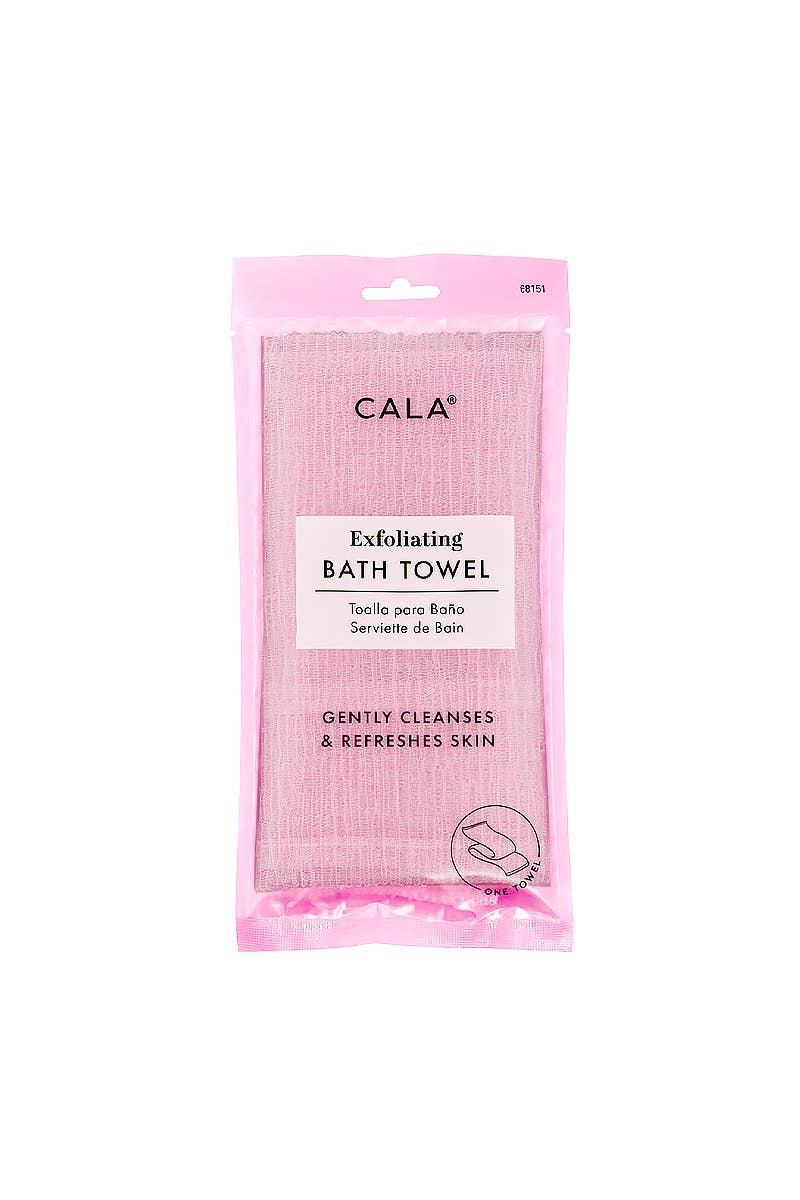 CALA 68151 Exfoliating Bath Towel 3 Assorted Color - 12pc