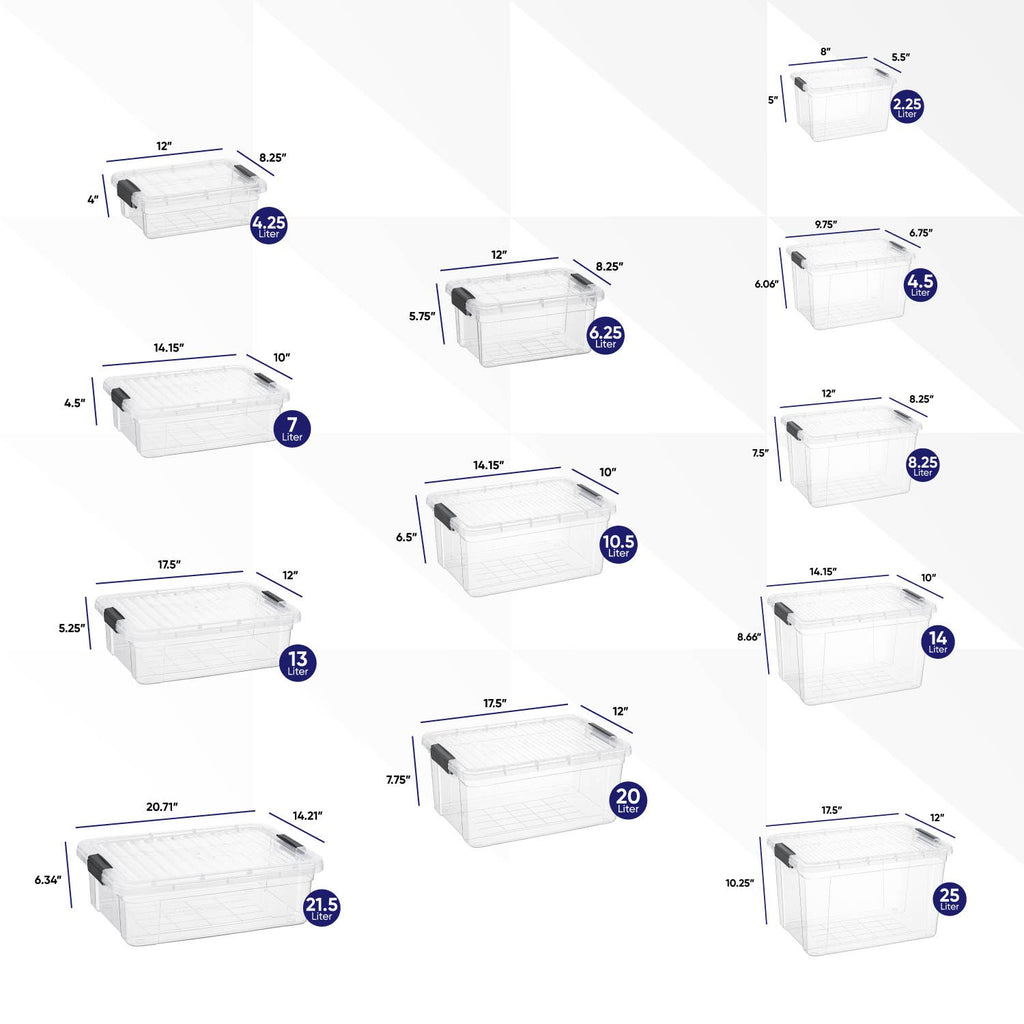 Superio Clear Closet Storage Organizing Container - M/L Size