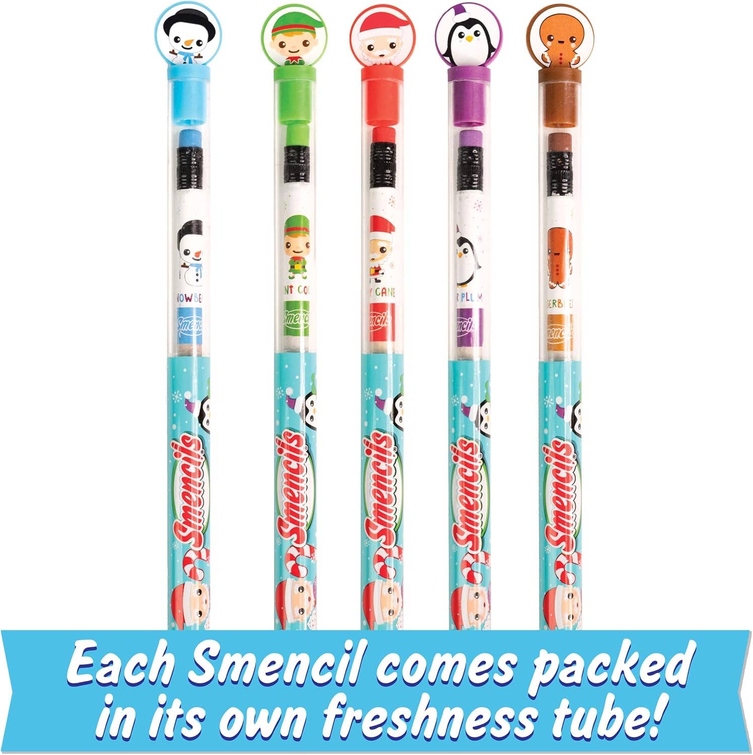 Holiday Smencils Cylinder - Scented Pencils - 50 Count