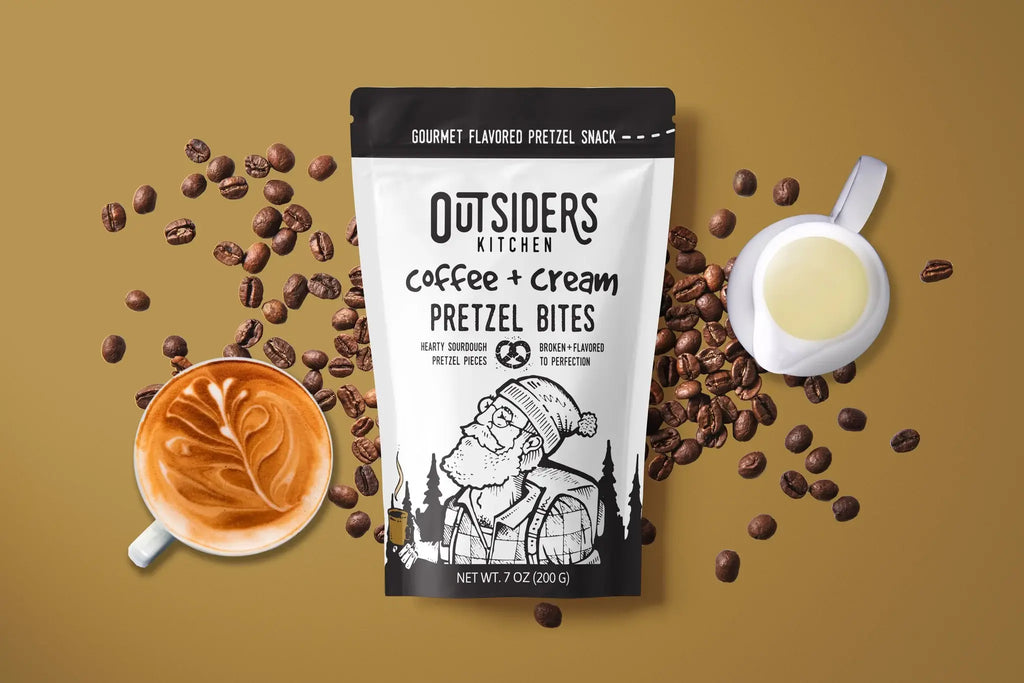 Coffee + Cream Sourdough Pretzel Bites Snack | Case of Six