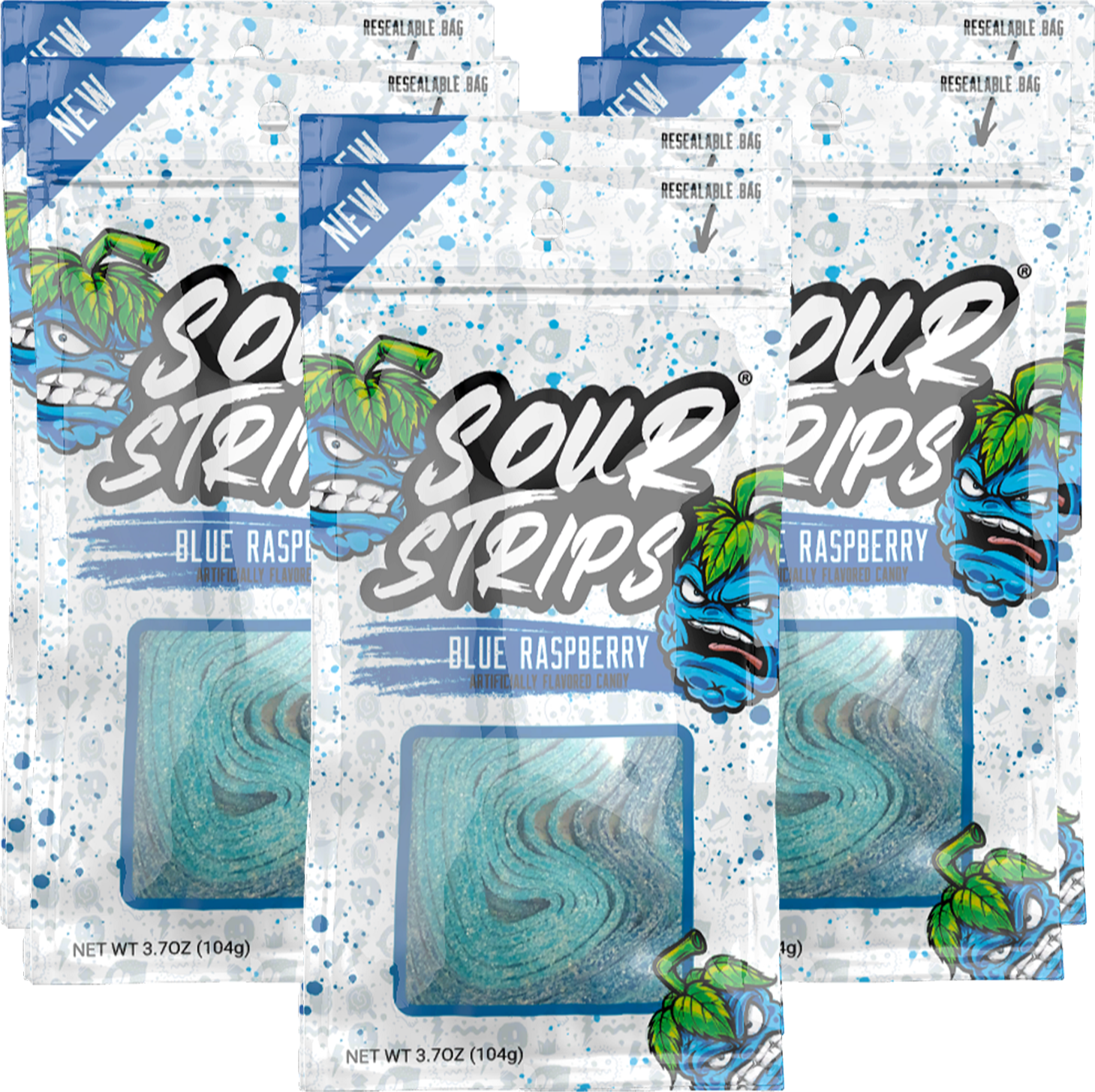 Sour Strips Blue Raspberry 3.4 OZ