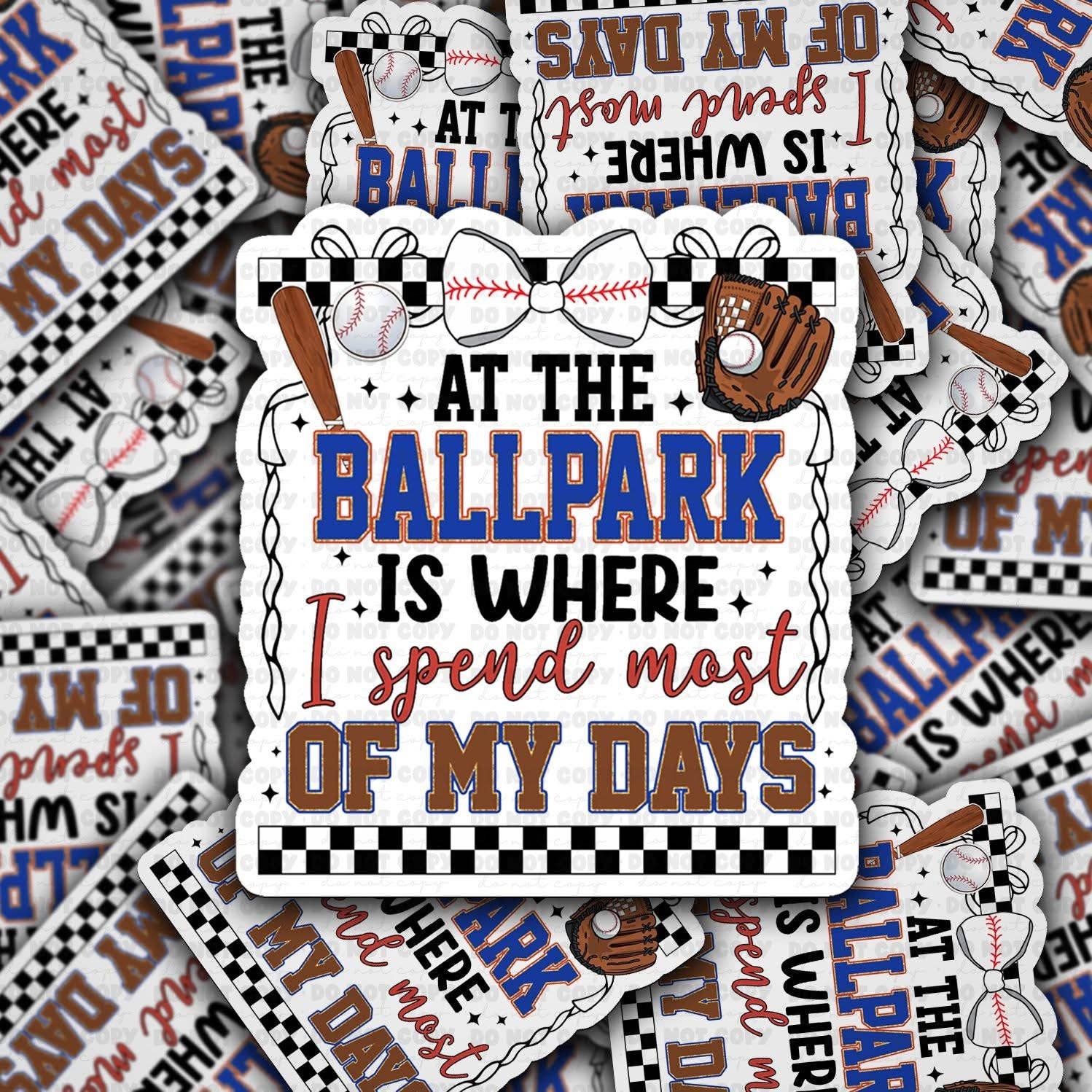 At the ball park sticker