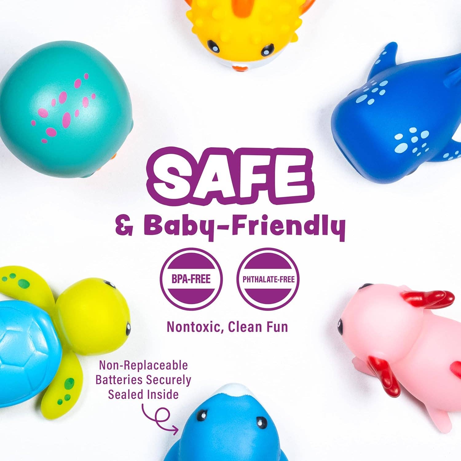 Tub Works® Under the Sea™ Light Up Bath Toys, 6 Pack
