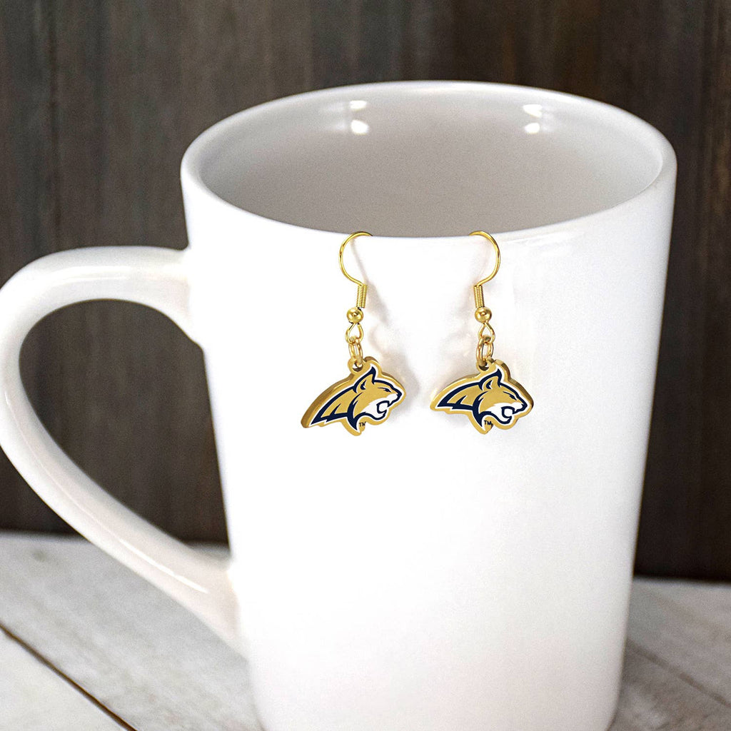 Montana State Dangle Earrings Bobcats