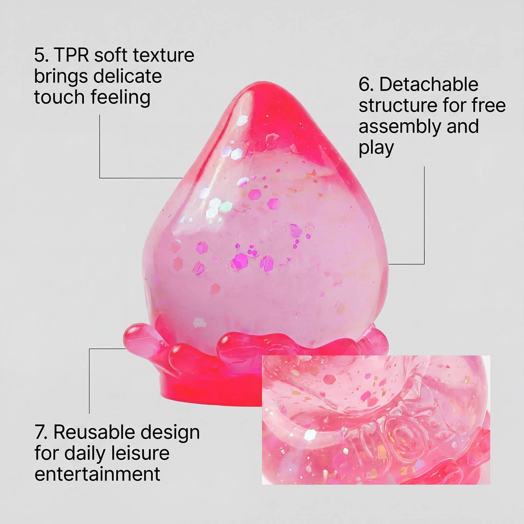 TPR Water Drop Detachable Squeeze Stress Relief Squishy Toy