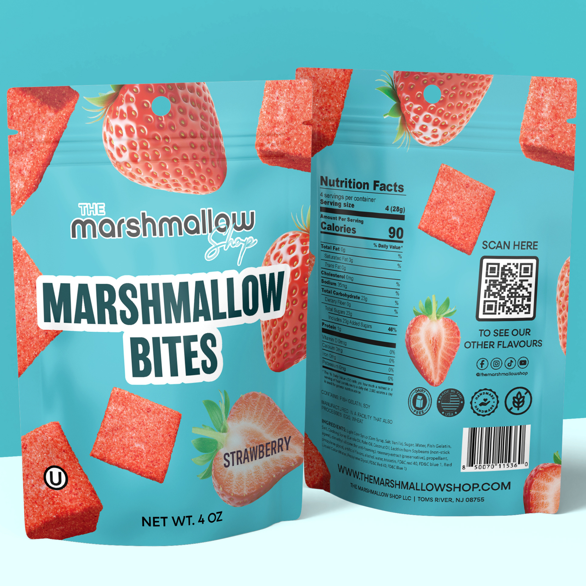 STRAWBERRY MARSHMALLOW BITES