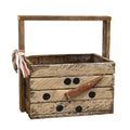 Rustic Lath Snowman Tote