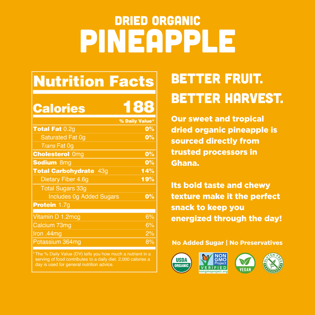 Organic Dried Pineapple