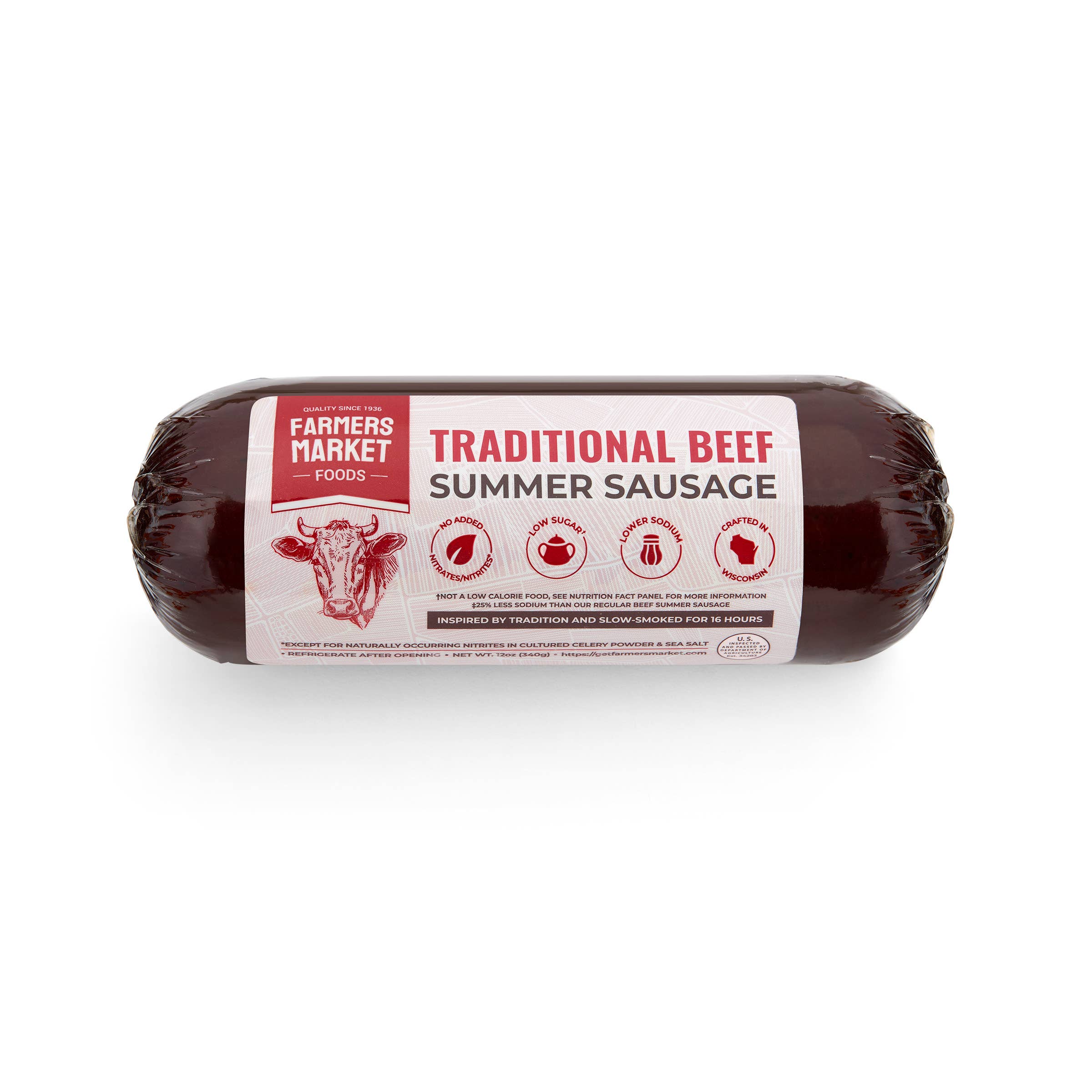 No Nitrate/Nitrite 100% Beef Summer Sausage 12oz