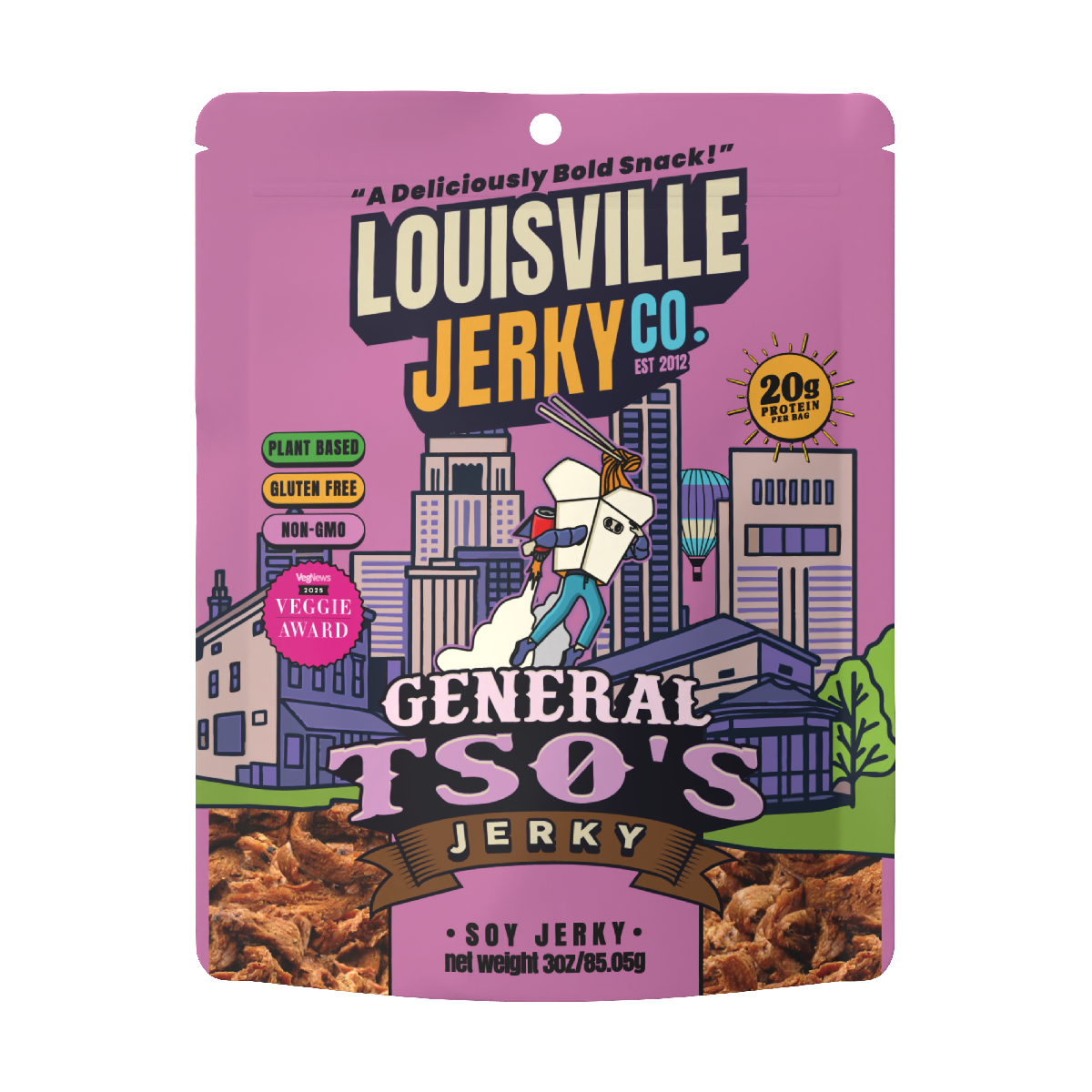 Vegan & Plant Based General Tso's Jerky 3 oz
