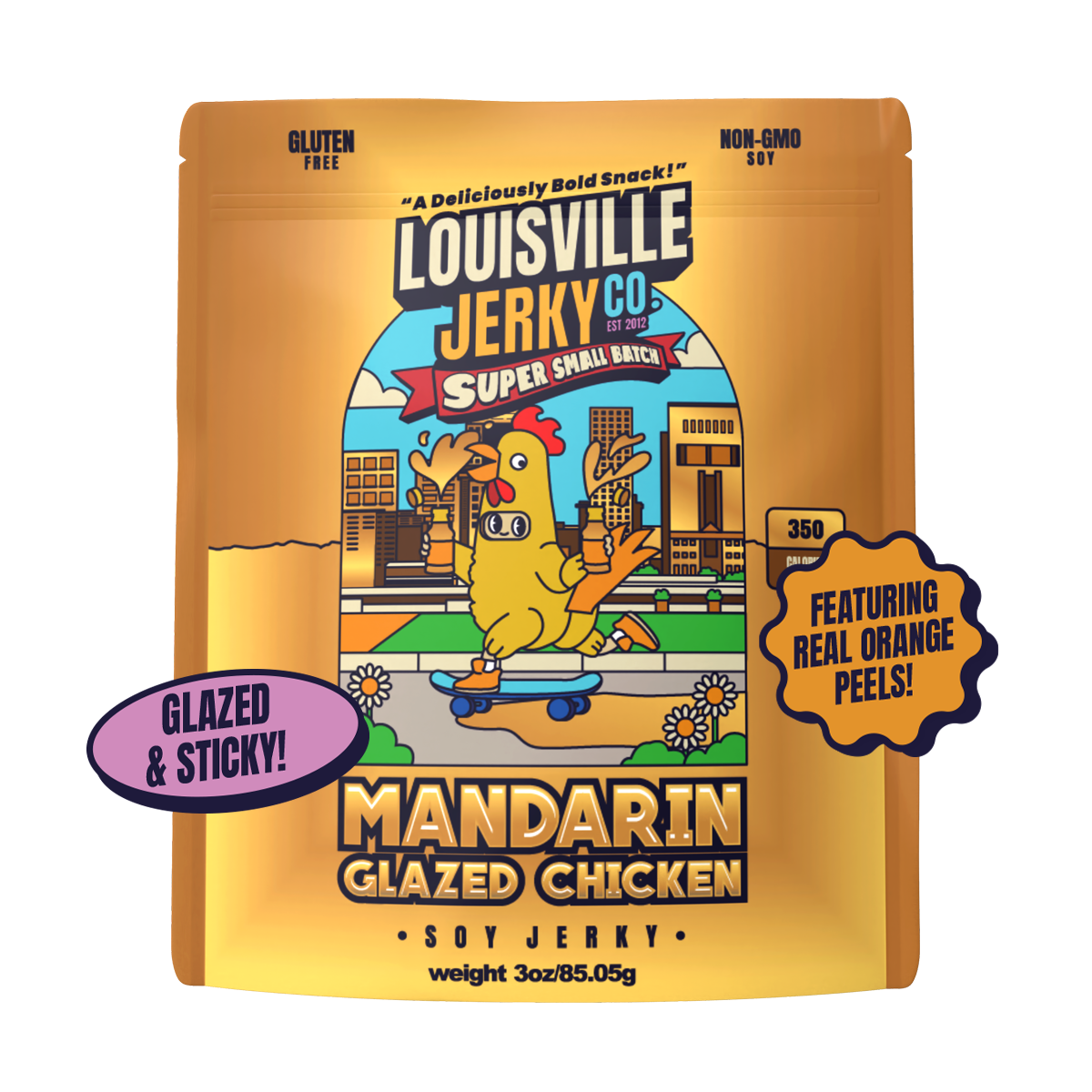 Vegan & Plant Based Small Batch Mandarin Glazed Jerky 3 oz