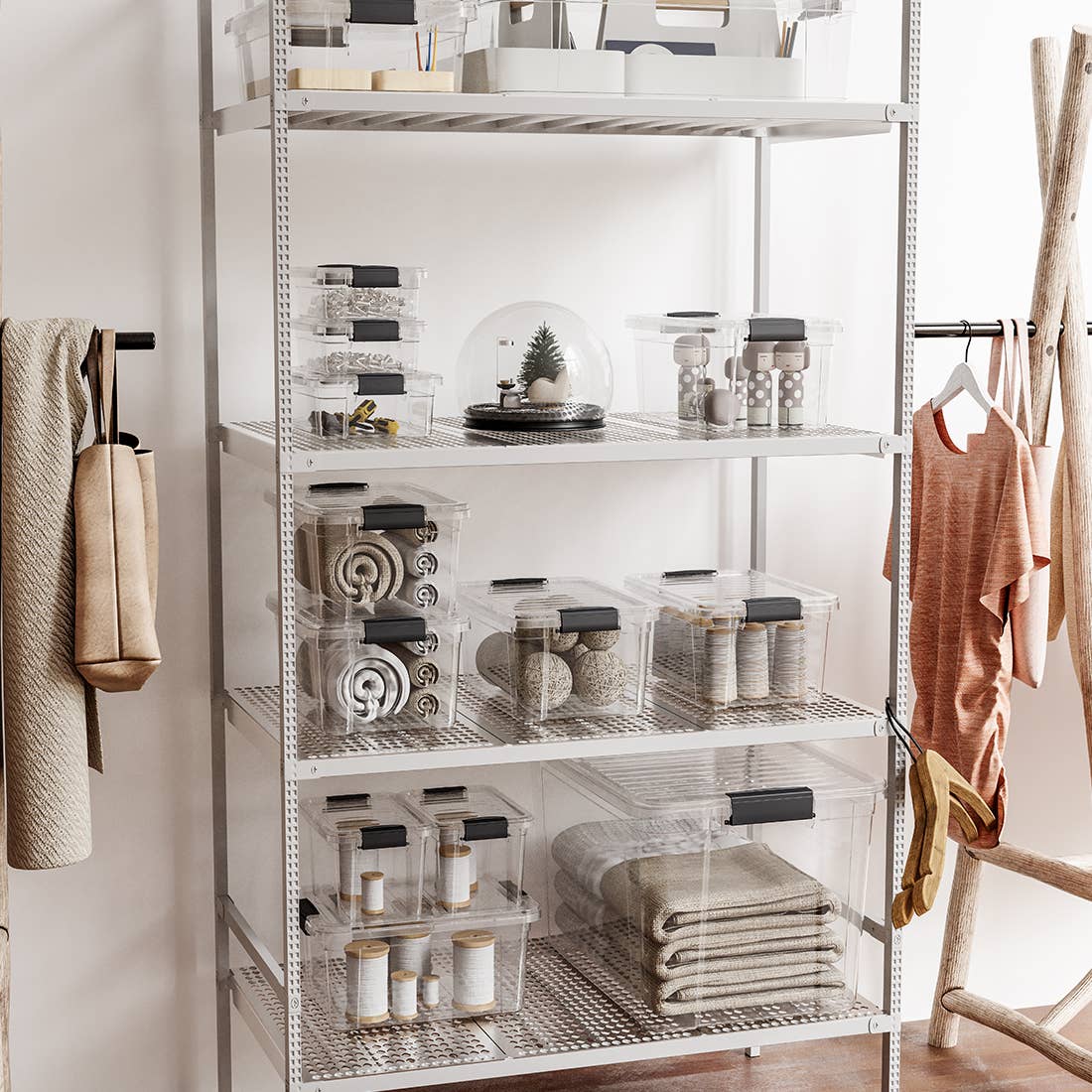 Superio Clear Closet Storage Organizing Container - M/L Size
