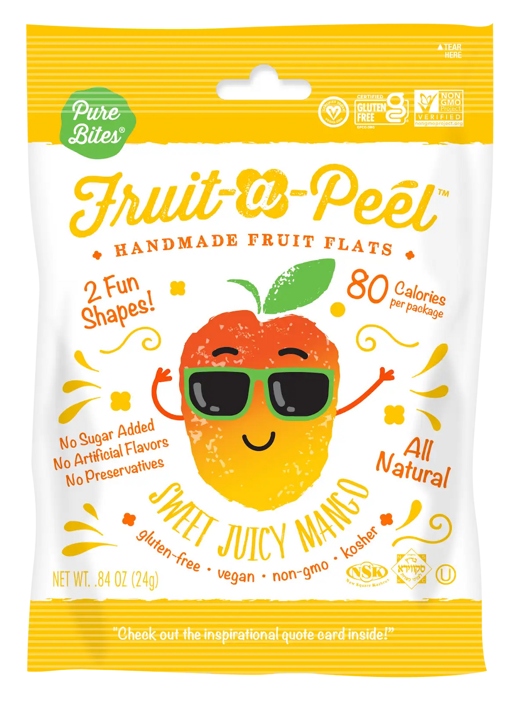 Fruit-a-Peel Sweet Juicy Mango Fruit Flats