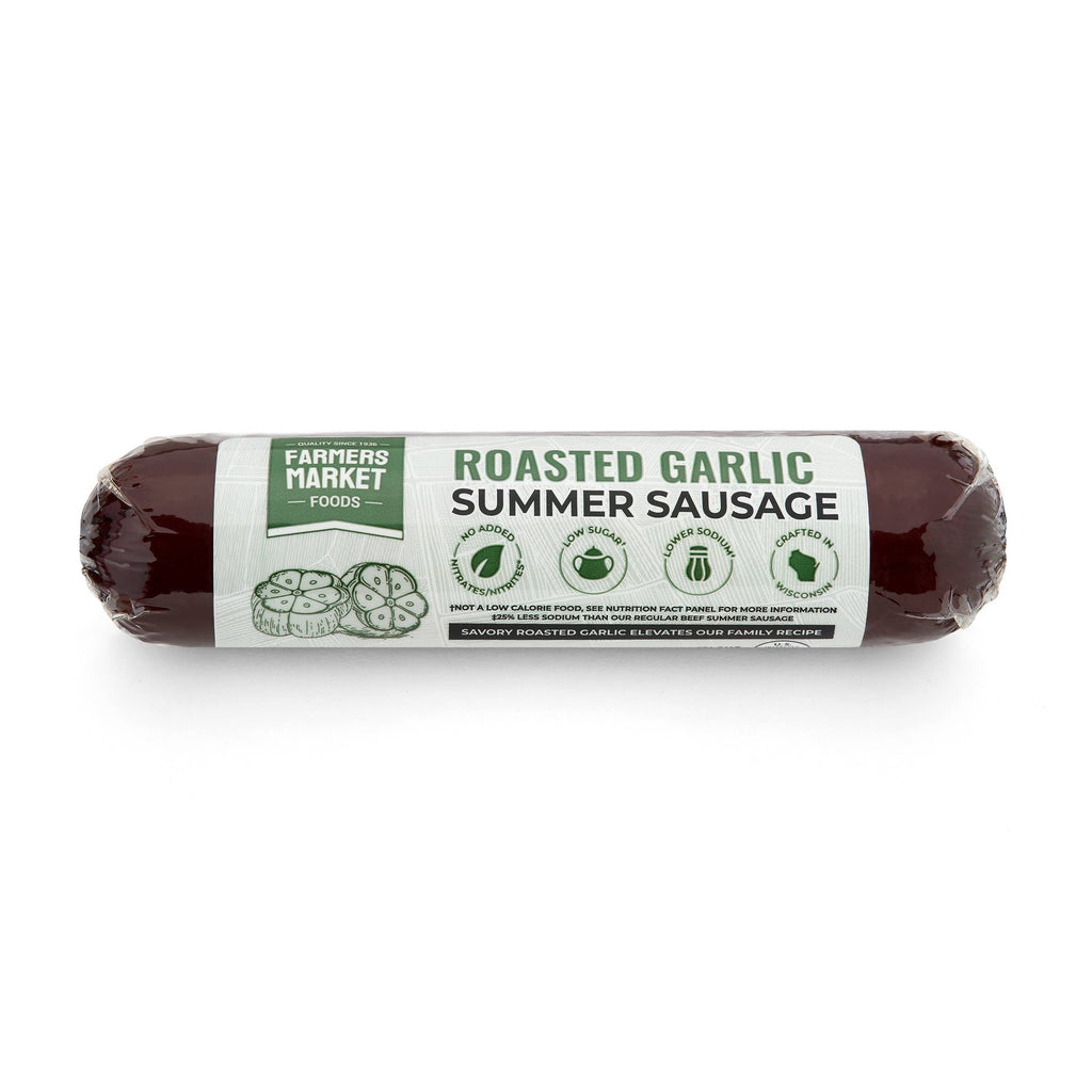 No Nitrate/Nitrite Roasted Garlic Summer Sausage 5oz (24ct)