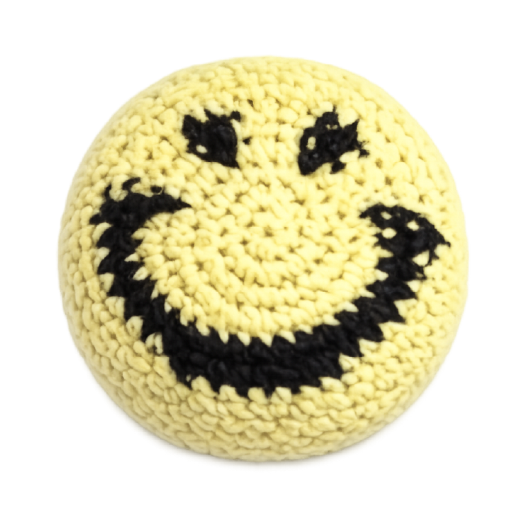 Extreme Retro Hand-Knitted Kick Pouch Footbag - 12/Display