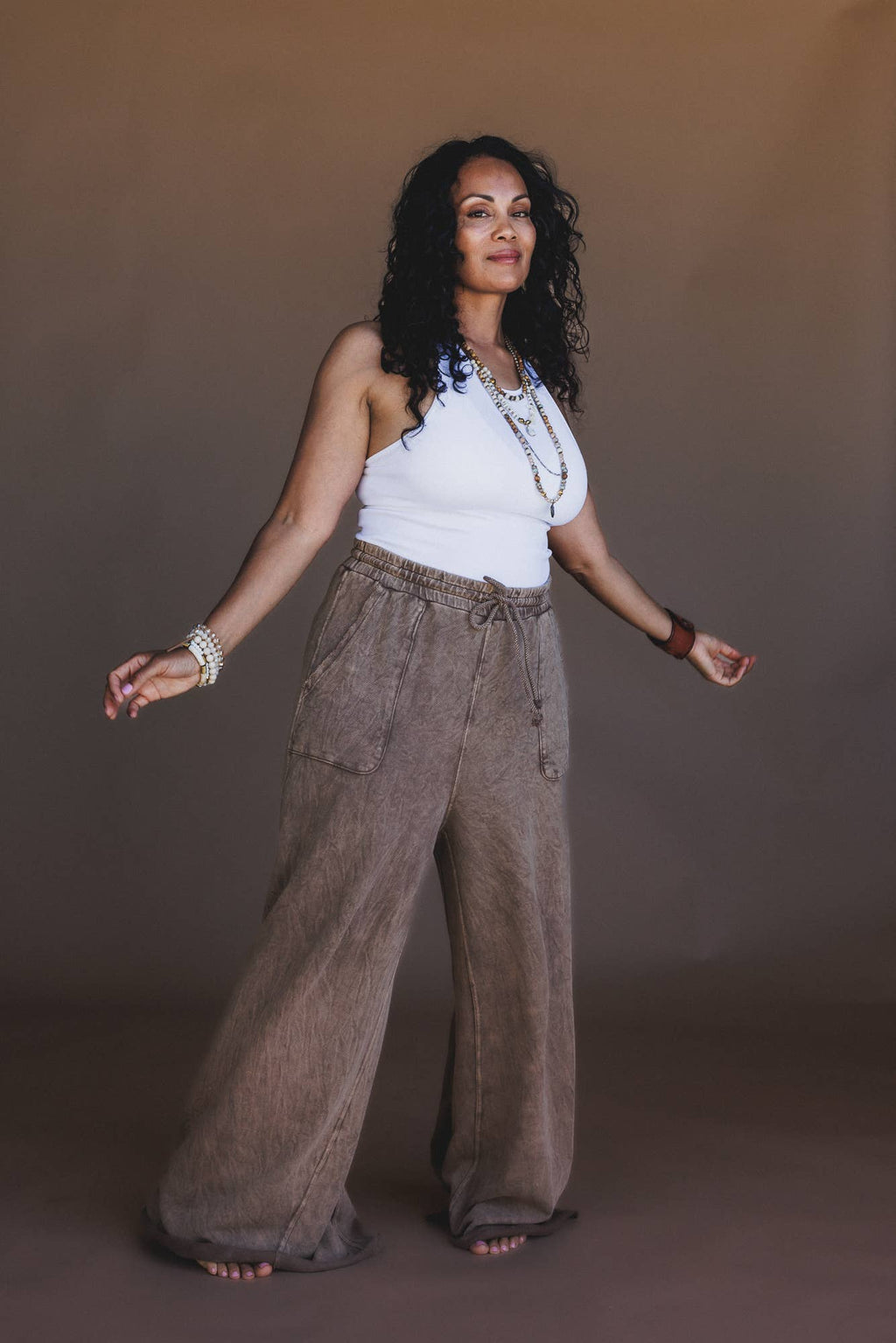 Relaxing Robin Wide Leg Pant - New Mocha