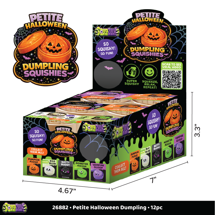 Fun Doh Petite Spooky Halloween Squishy Dumpling- 12/Display