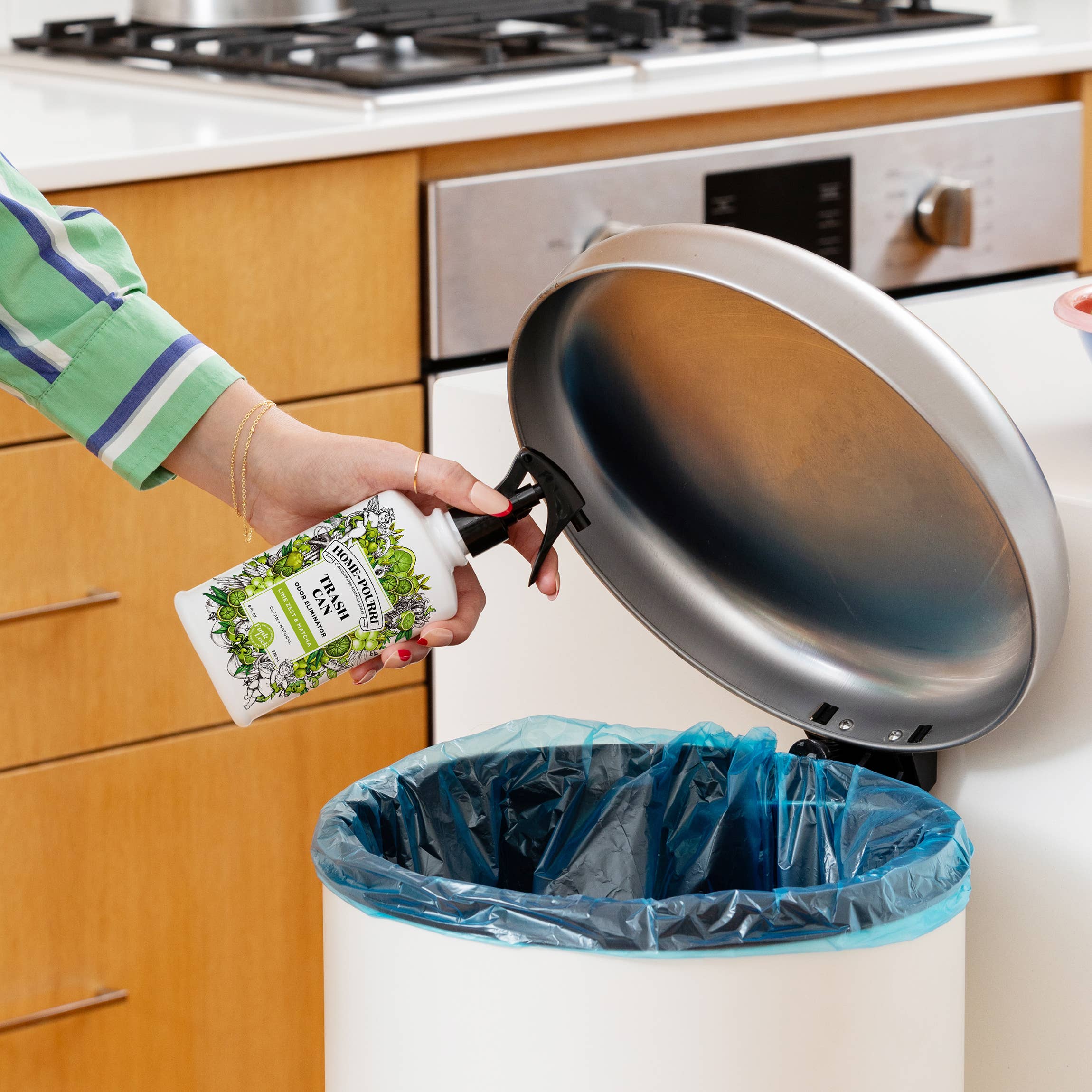Home-Pourri Trash Can Odor Refresher 8 Oz, Lime Zest Matcha