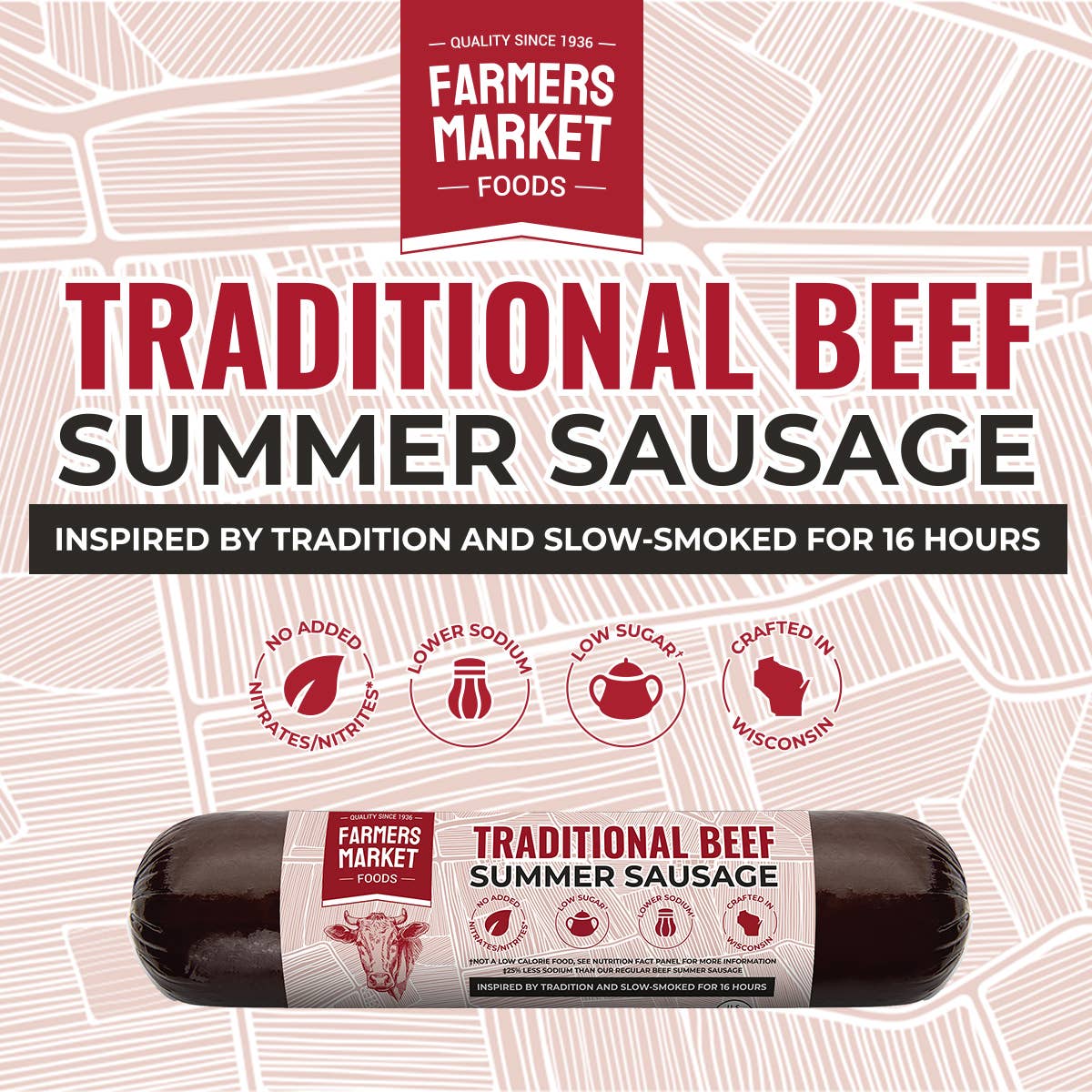No Nitrate/Nitrite 100% Beef Summer Sausage 5oz (24ct)