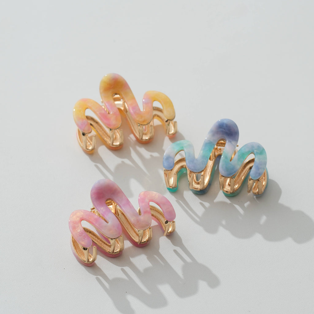 Willow Mini Island Sun Metal Squiggle Claw Clip - Mini