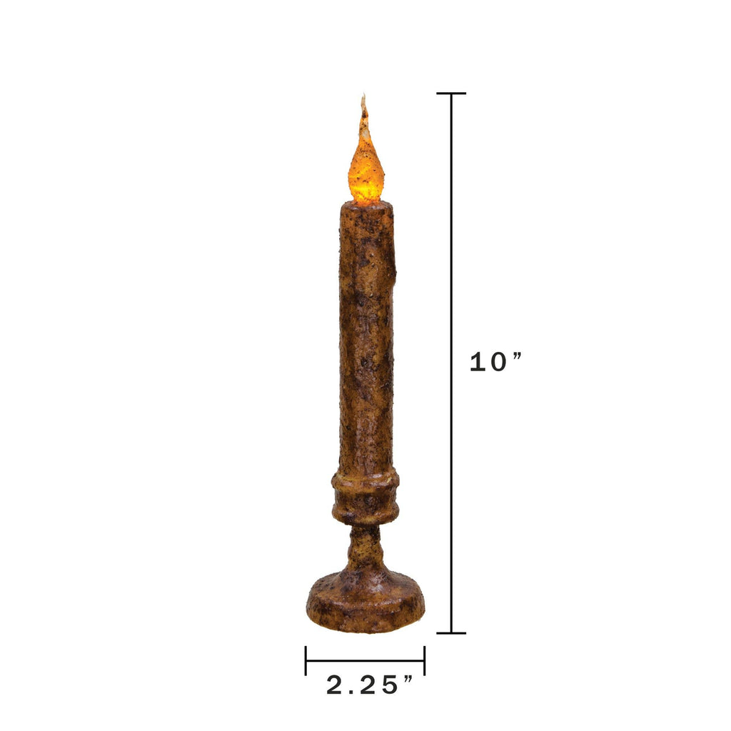 Burnt Mustard Twisty Candle Stick, 10"