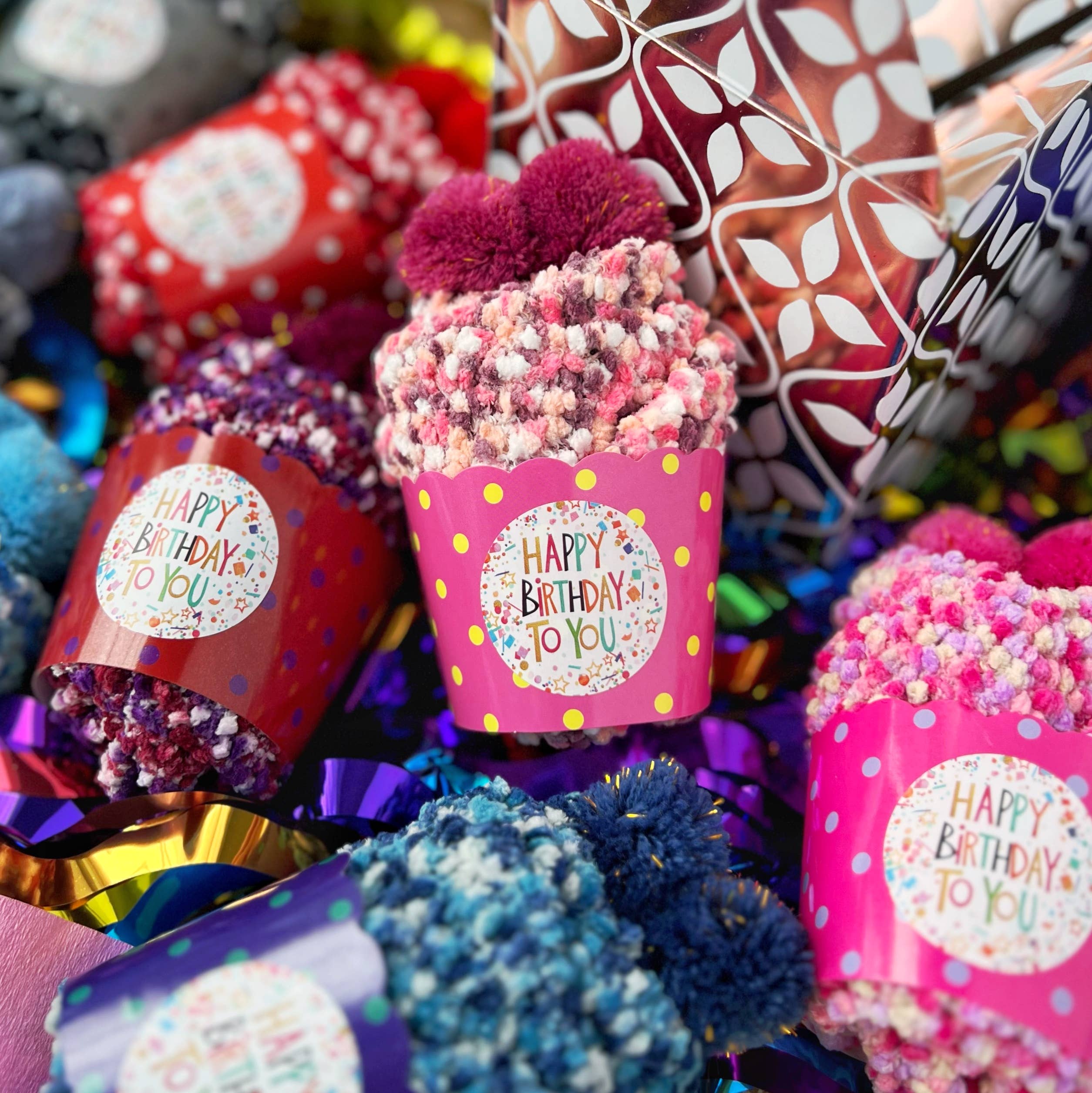 Happy Birthday Cupcake Socks - Novelty Cozy Birthday Gift