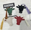 Leather or Faux Leather Cow Head Bookmark  