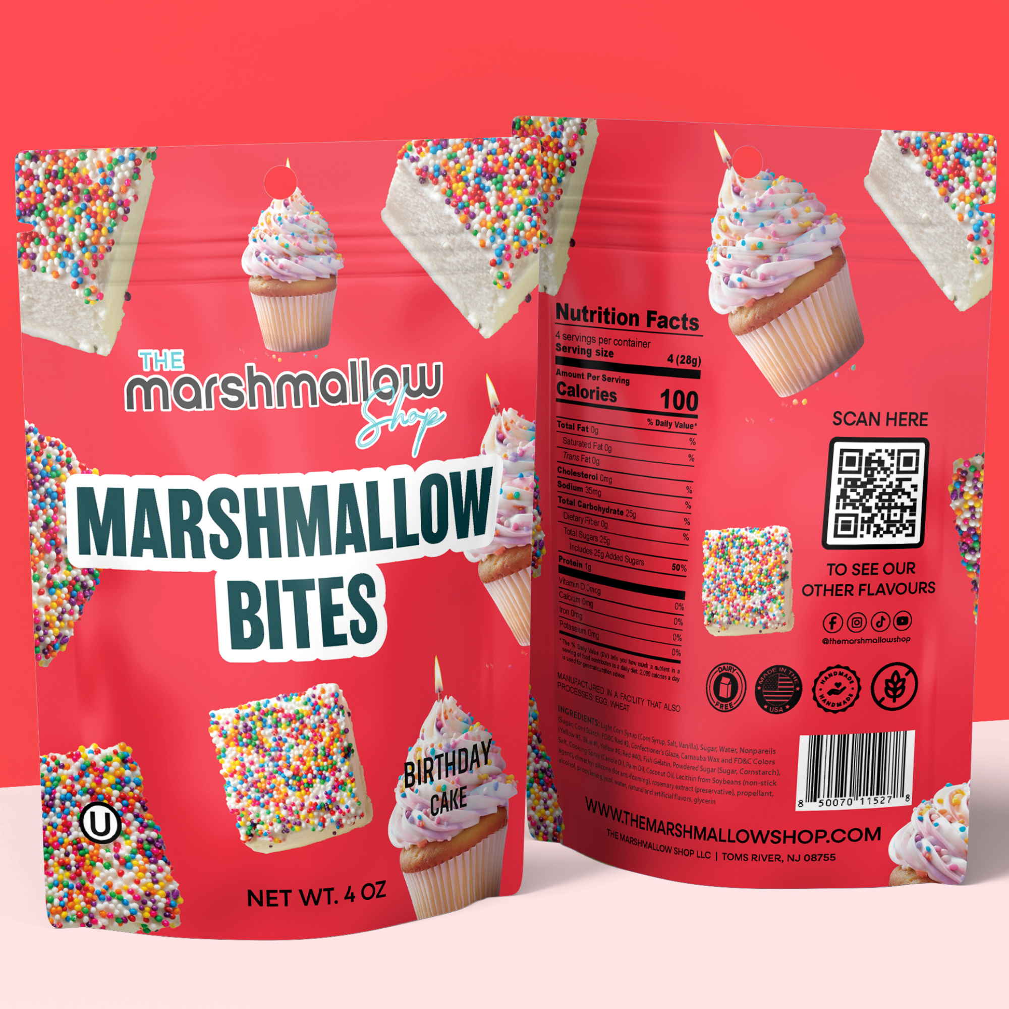 BIRTHDAY CAKE MARSHMALLOW BITES