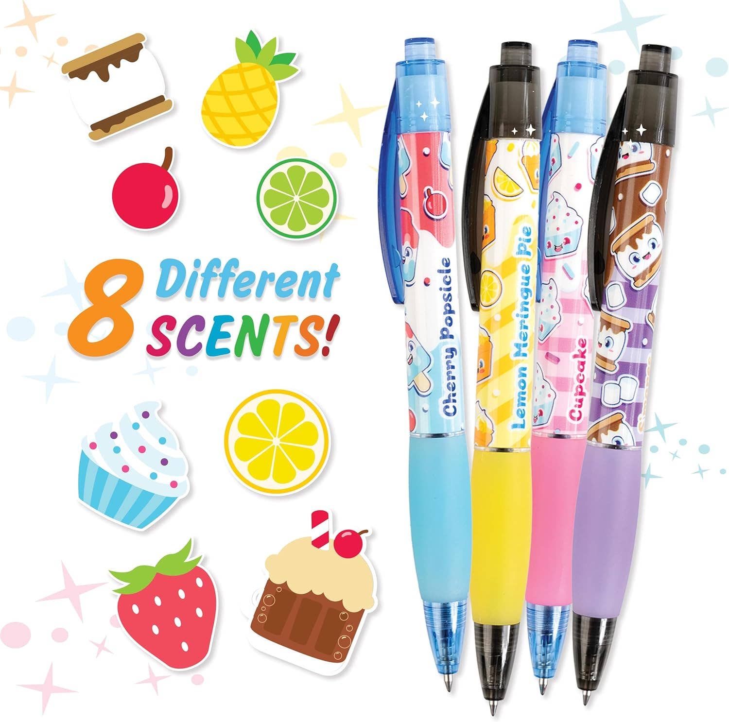Dessert Smens Set of 4- Scented Grip Pens