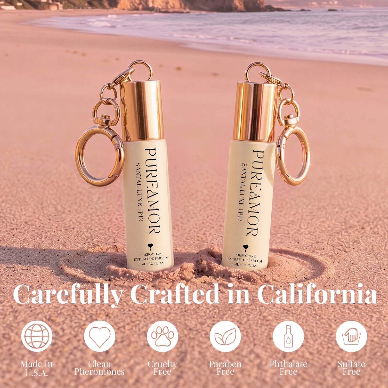 Santal Luxe | P12 Pheromone Perfume | 06 ML Keychain Roll on Perfume