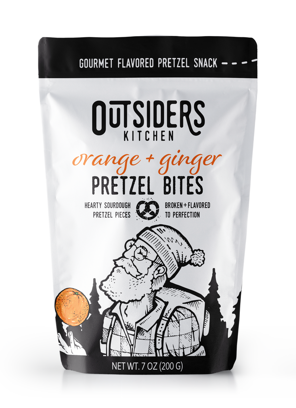 Orange + Ginger Sourdough Pretzel Bites Snack | Case of Six