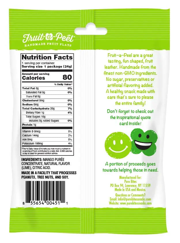 Fruit-a-Peel Zesty Lime  Fruit Flats