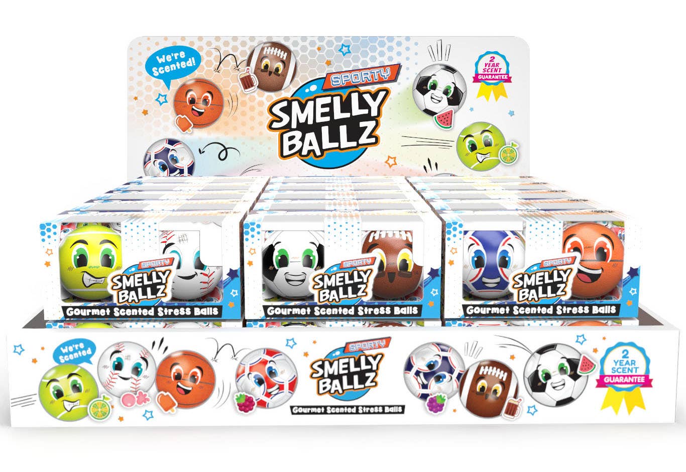 Smelly Ballz - Sporty - Counter Display of 30 (2 Packs)