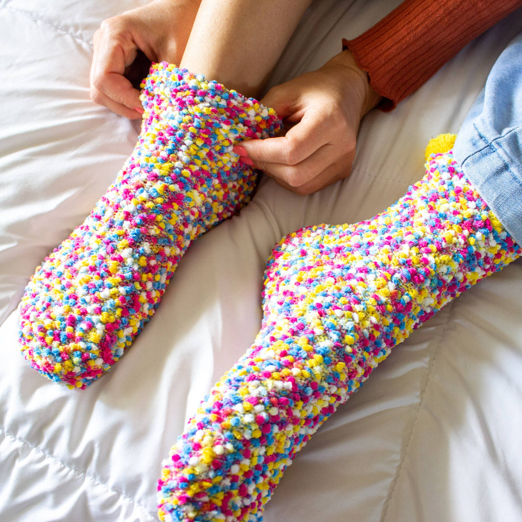 Happy Birthday Cupcake Socks - Novelty Cozy Birthday Gift