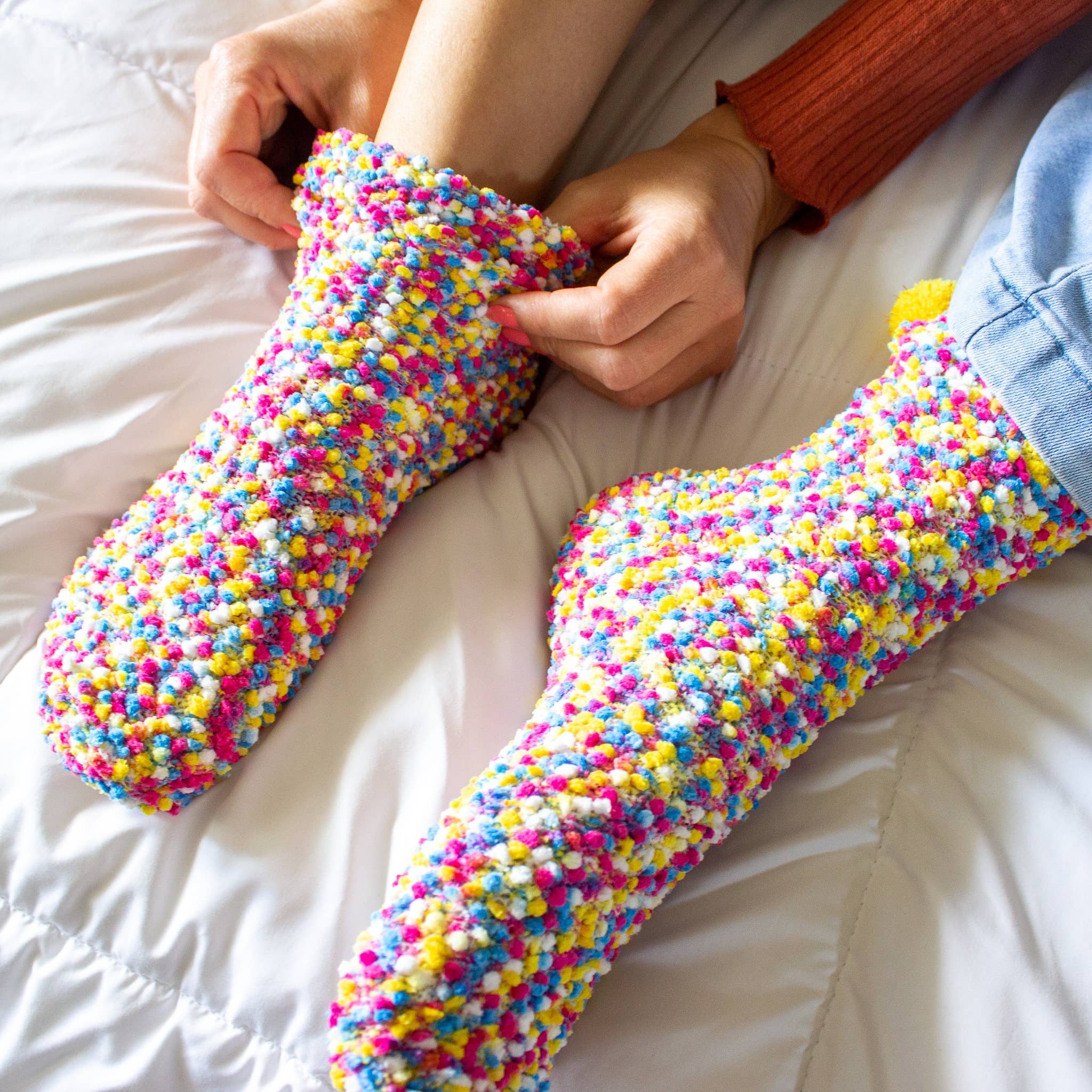 Happy Birthday Cupcake Socks - Novelty Cozy Birthday Gift